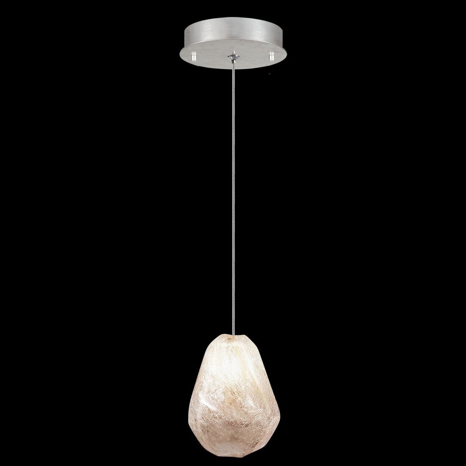 Fine Art Natural Inspirations 5.5" Natural Quartz Round Drop Light