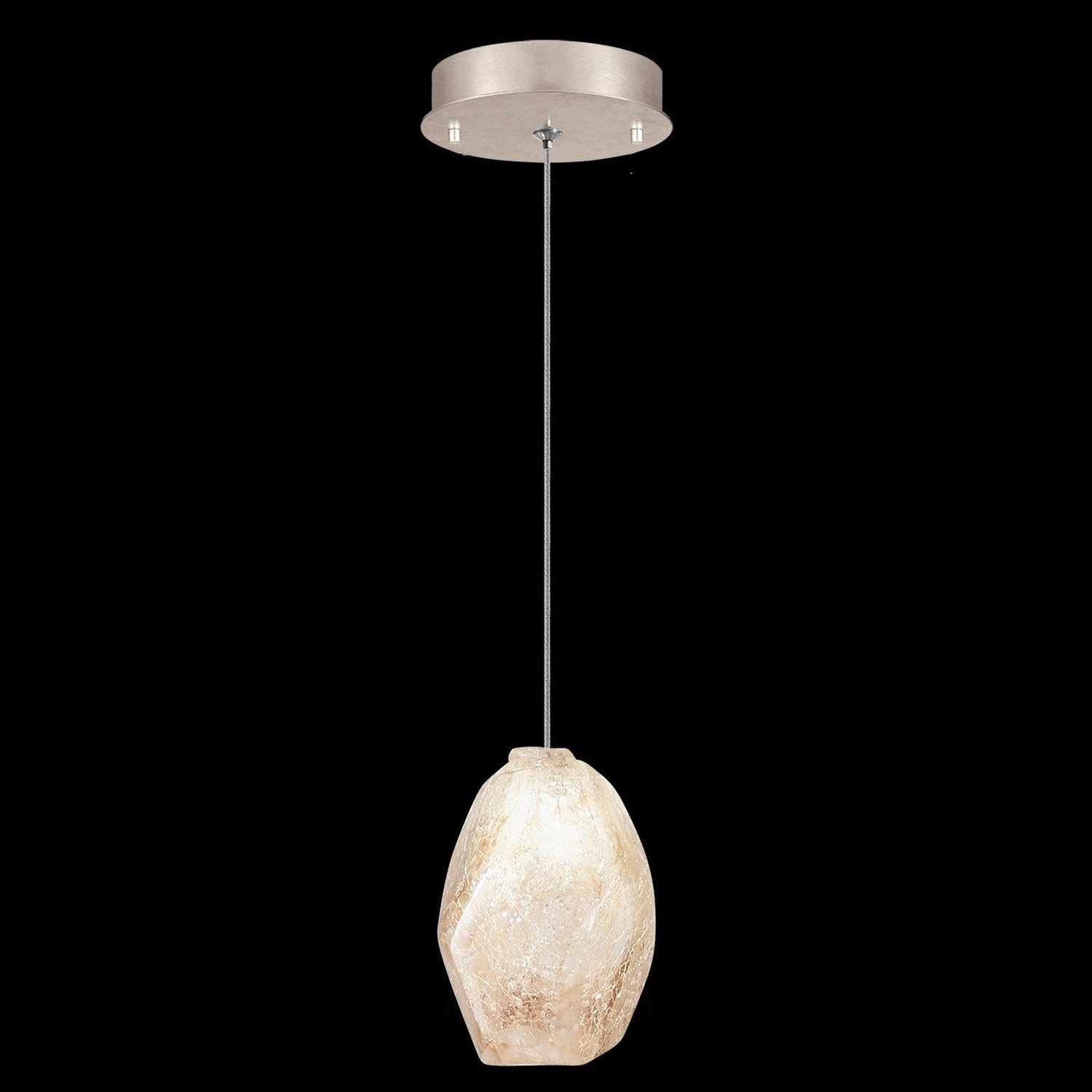 Fine Art Natural Inspirations 5.5" Natural Quartz Round Drop Light