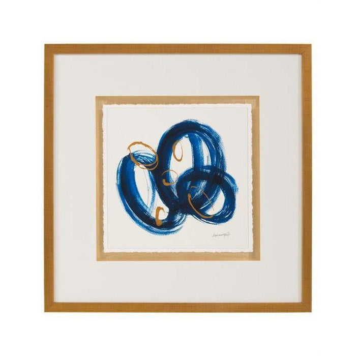 John Richard Dyann Gunter's Blue And Gold - 1055 Wall Art