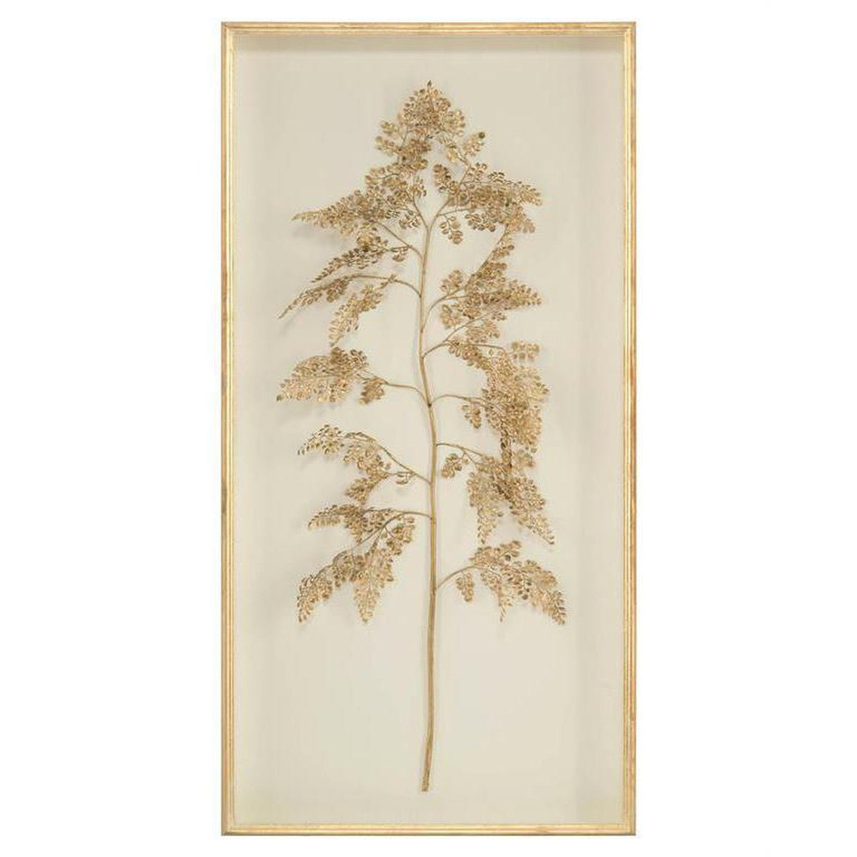 John Richard Golden Frond On Ivory Wall Art