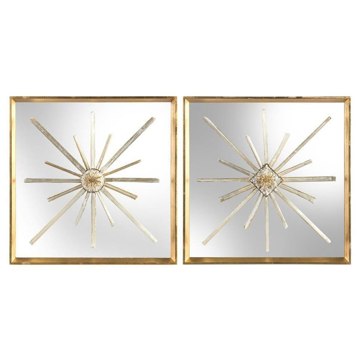John Richard Set of Two Star-Crossed Circle and Diamond Wall Art
