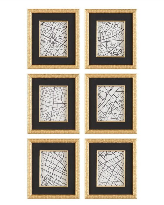 John Richard For The Love Of Paris Maps Wall Art