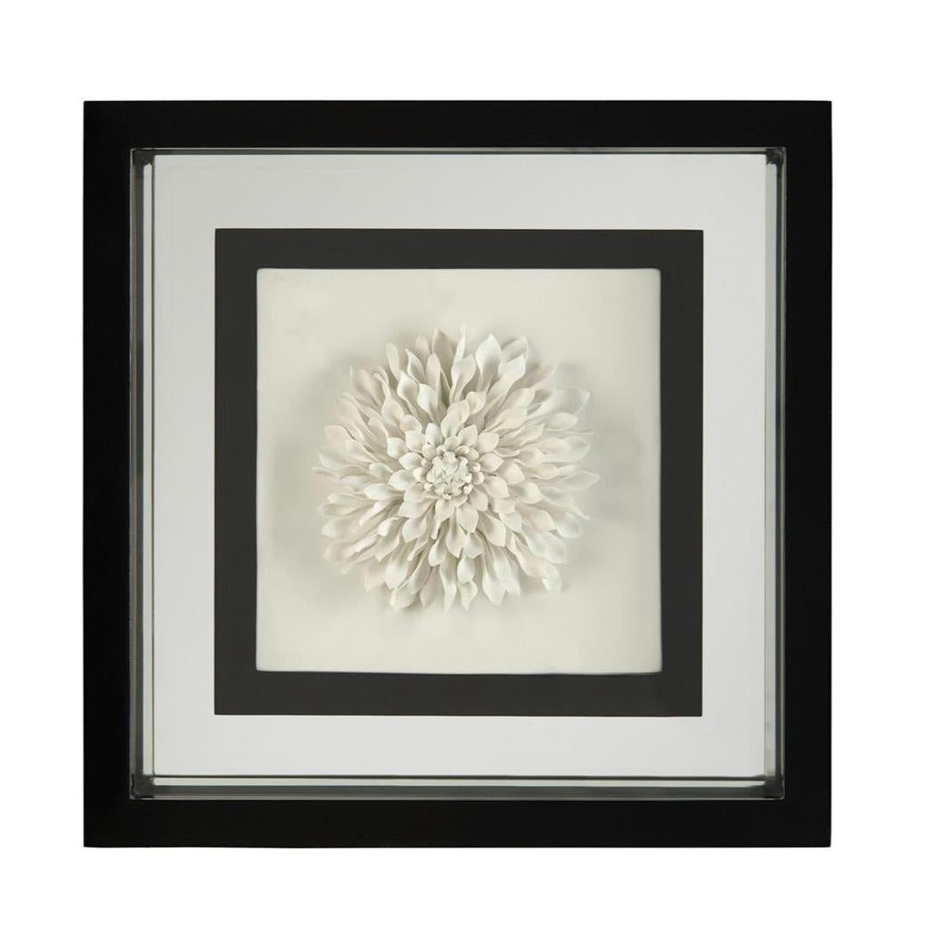 John Richard Black-And-White Porcelain Flower Wall Art