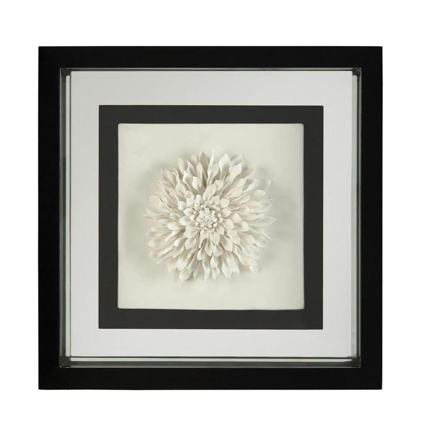 John Richard Black-And-White Porcelain Flower Wall Art