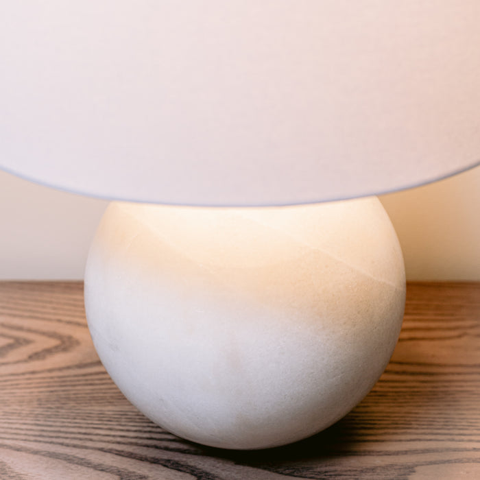 Global Views Marble Sphere Lamp Floor Sample