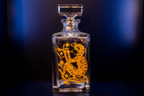 Vista Alegre Golden Whisky Decanter with Gold Monkey