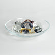 Global Views 9 Oxford Jewels One of Each Color on Clear Bowl