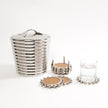 Global Views Nickel Starburst Crown Coasters