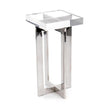 John Richard Polished Nickel and Crystal Martini Table