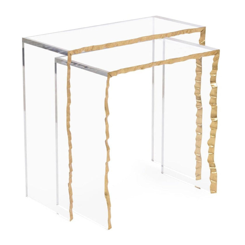 John Richard Gold-Leaf Edge Nesting Tables - Set of 2