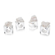 John Richard Set of Four White and Silver Geode Napkin Rings