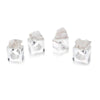 John Richard Set of Four White and Silver Geode Napkin Rings