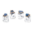 John Richard Set of Four Blue and Gold Geode Napkin Rings