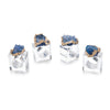 John Richard Set of Four Blue and Gold Geode Napkin Rings