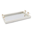 John Richard Decor Mirrored Tray with Alabaster Handles