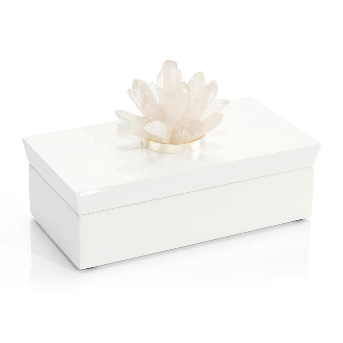 John Richard Decor Long White Box with Quartz