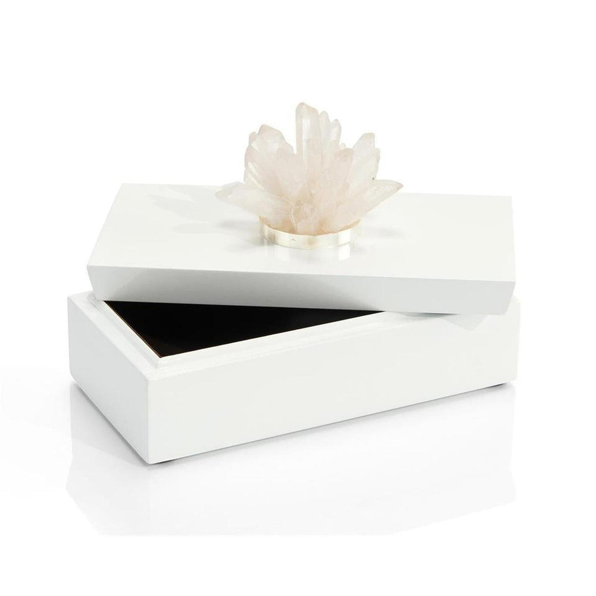 John Richard Decor Long White Box with Quartz