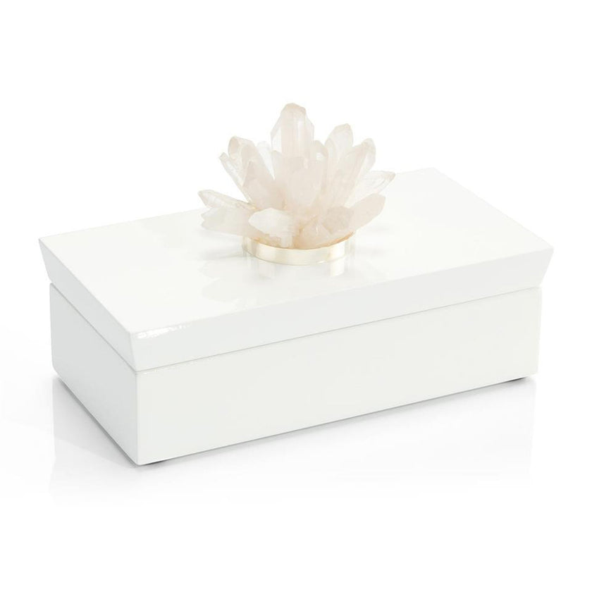 John Richard Decor Long White Box with Quartz