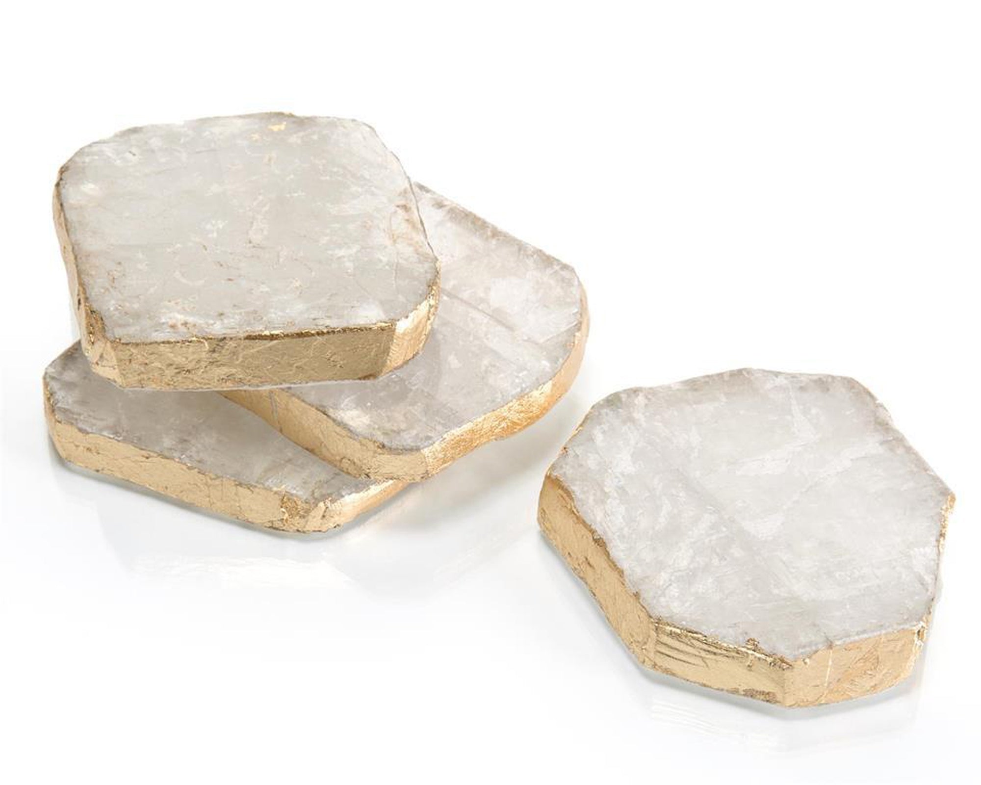 John Richard Decor Set of Four Selenite Coasters