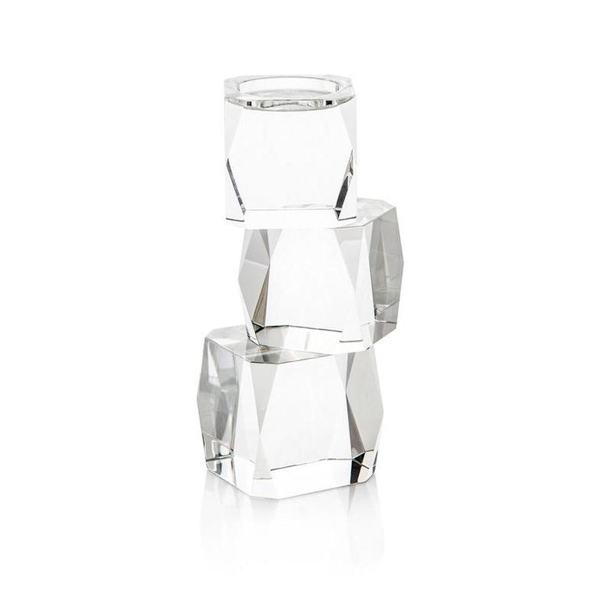 John Richard Decor Crystal Cubist Candleholder 3
