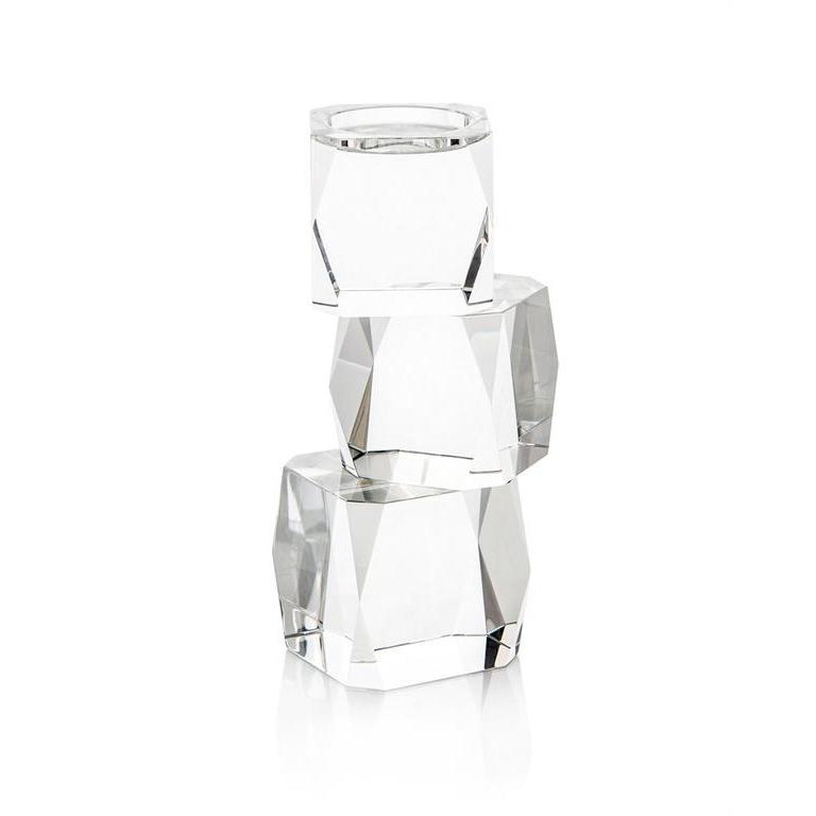 John Richard Crystal Cubist Candleholder 3