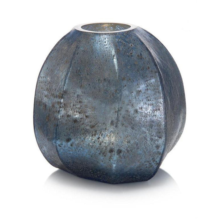 John Richard Hint of Blue Oval Vase