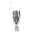 John Richard Profusion of Saplings in Nickel with Glass Vase