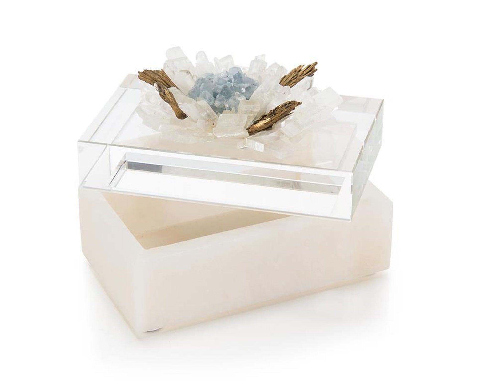John Richard Festooned in Stones Box with Celestite