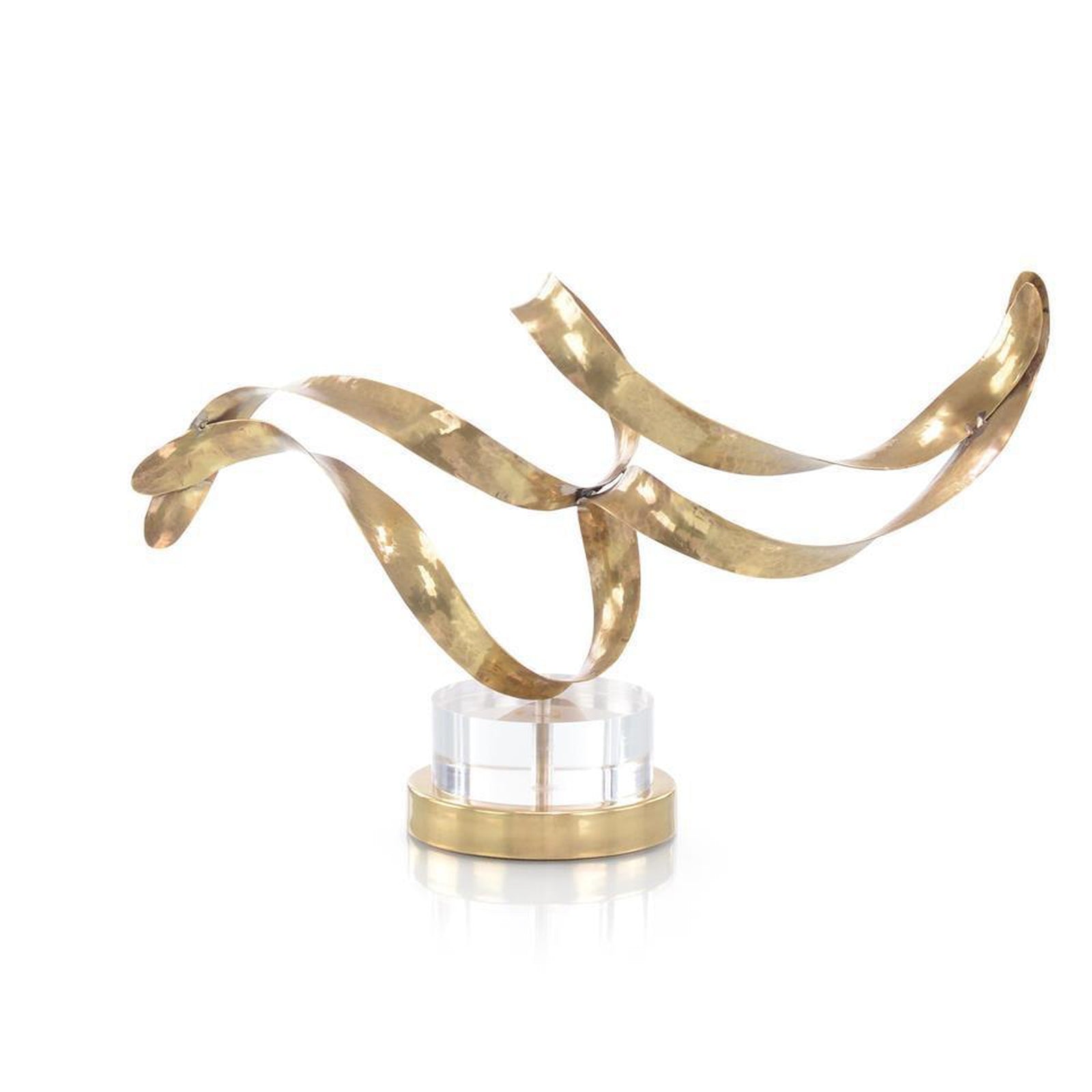 John Richard Decor Antique Brass Sculptural Ribbons III