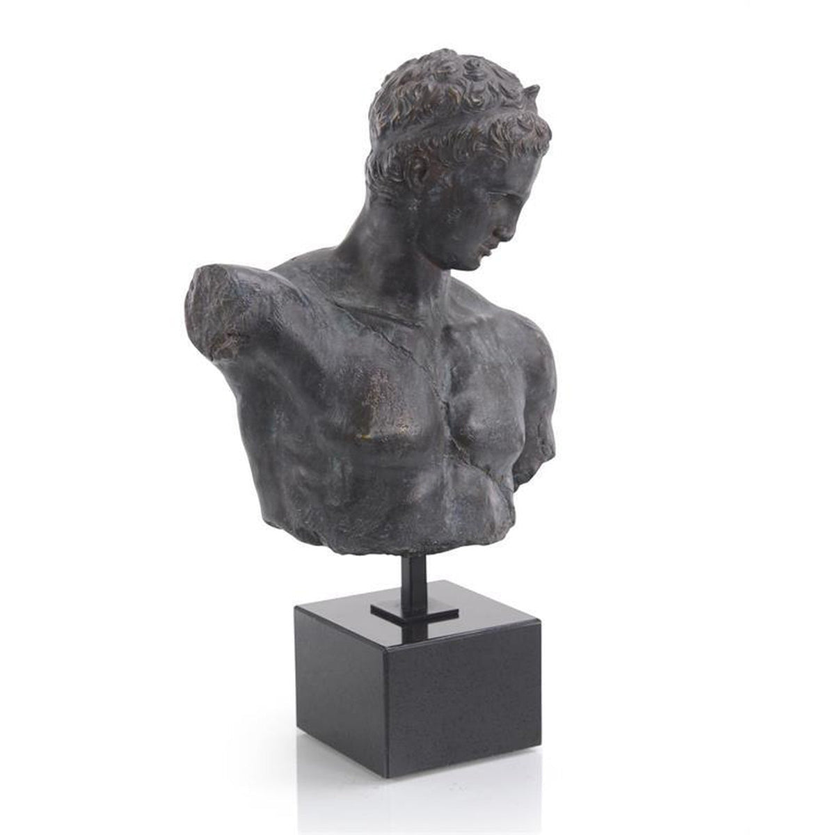 John Richard Decor Greek Bust in Verde-Black