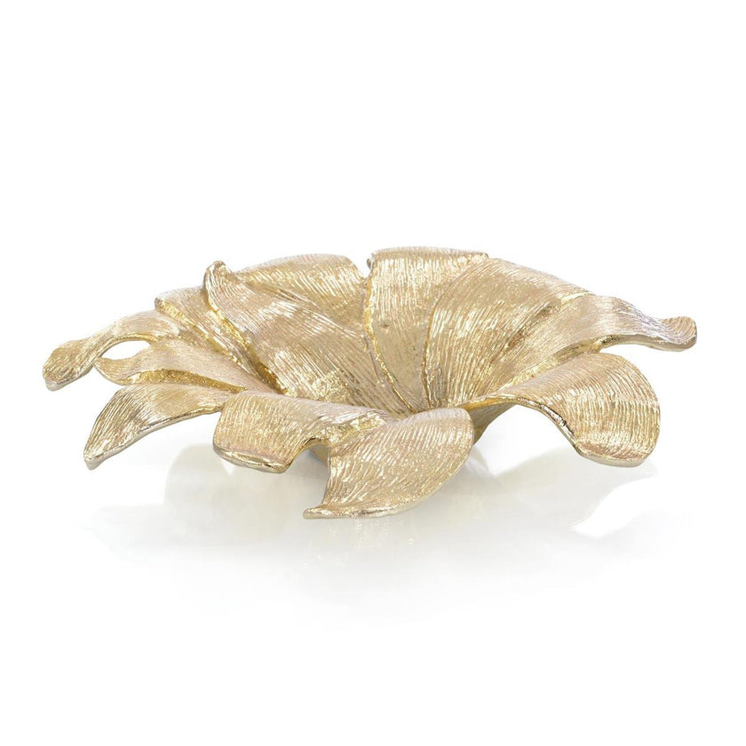 John Richard Decor Lily Petal Bowl In Antique Brass