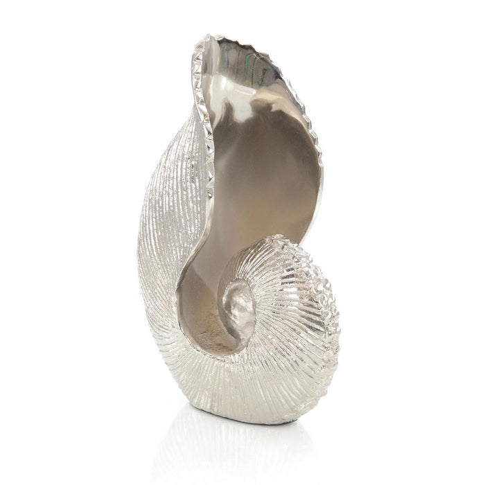 John Richard Nautilus Seashell Nickel Sculpture
