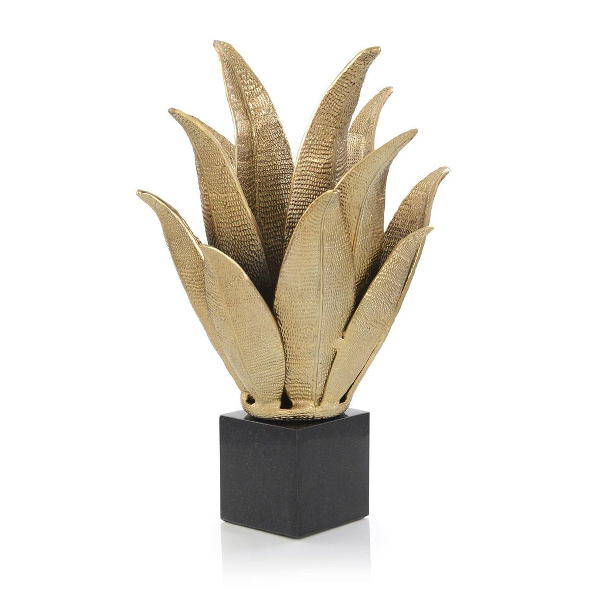 John Richard Decor Handcrafted Brass Leaf Sculpture
