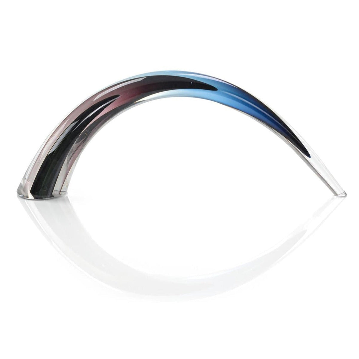 John Richard Decor Handblown Grey, Violet, And Dark Blue Sculpture I