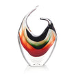 John Richard Decor Handblown Red, Violet, And Emerald Glass Sculpture I