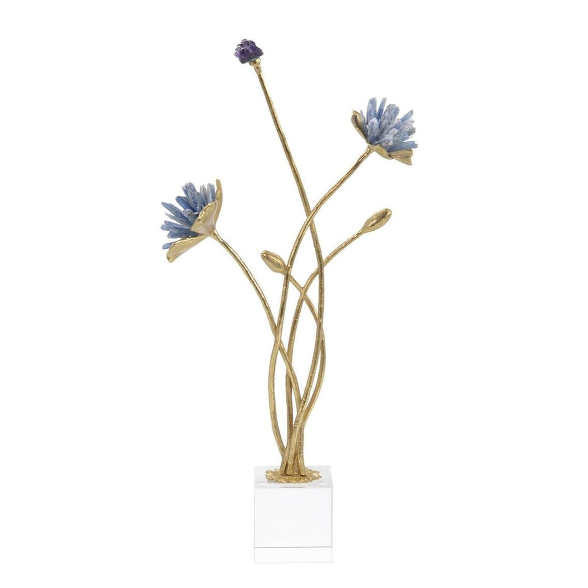 John Richard Decor Cyanite Floral Sculpture