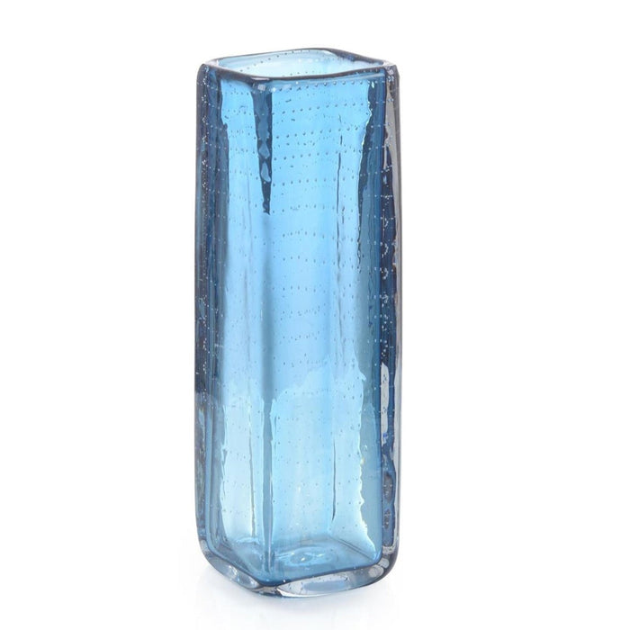 John Richard Ocean Blue Handblown Glass Vase III