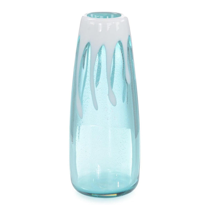 John Richard Seafoam Blue Handblown Glass Vase I