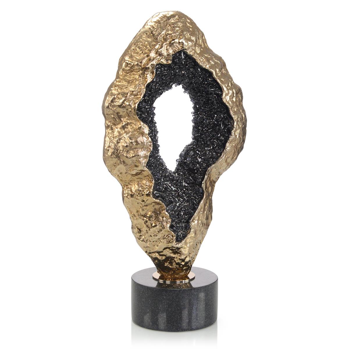 John Richard Decor Fluctuating Black Geode Sculpture