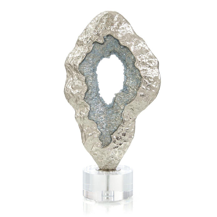 John Richard Decor Fluctuating Blue Geode Sculpture
