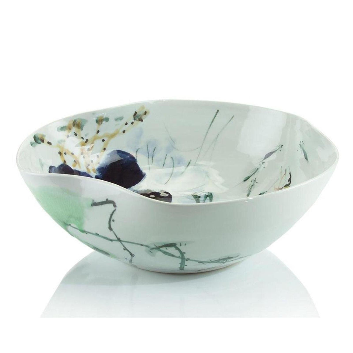 John Richard Decor Curled-Rim Porcelain Bowl