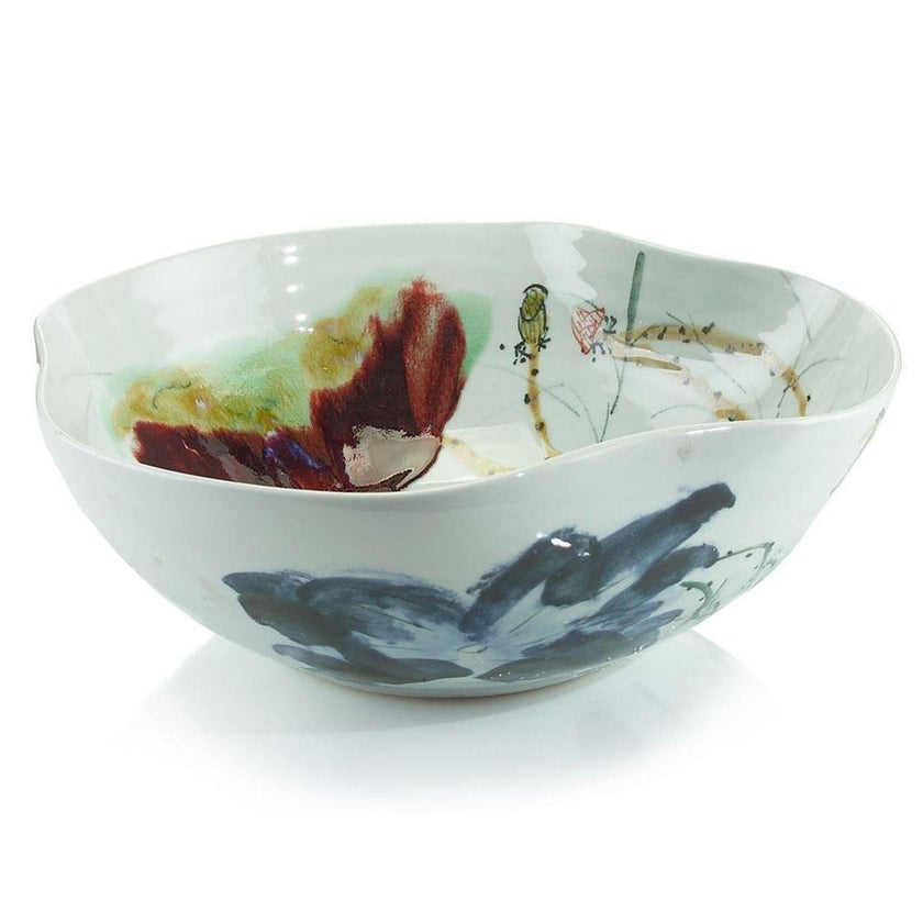 John Richard Decor Curled-Rim Porcelain Bowl