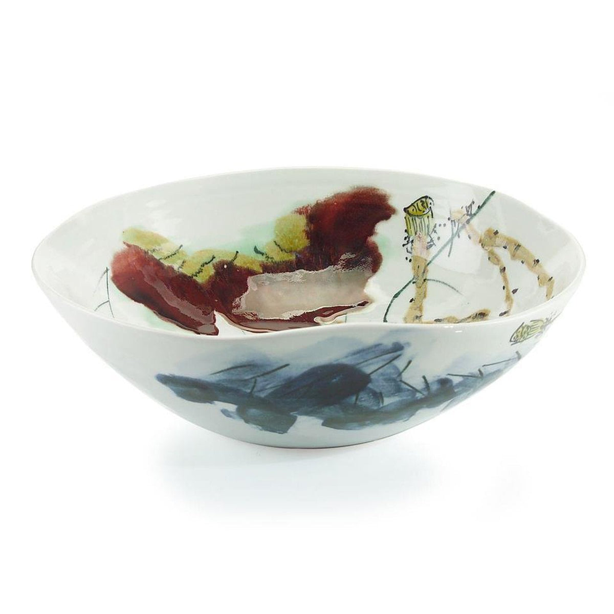 John Richard Decor Curled-Rim Porcelain Bowl