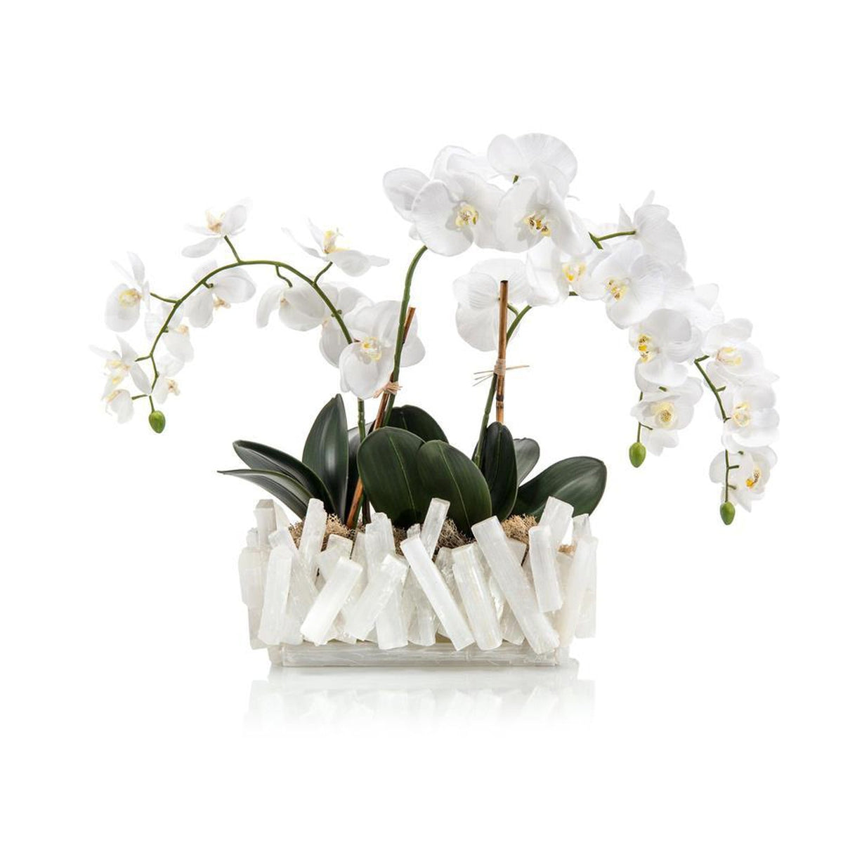 John Richard Decor Selenite Orchids