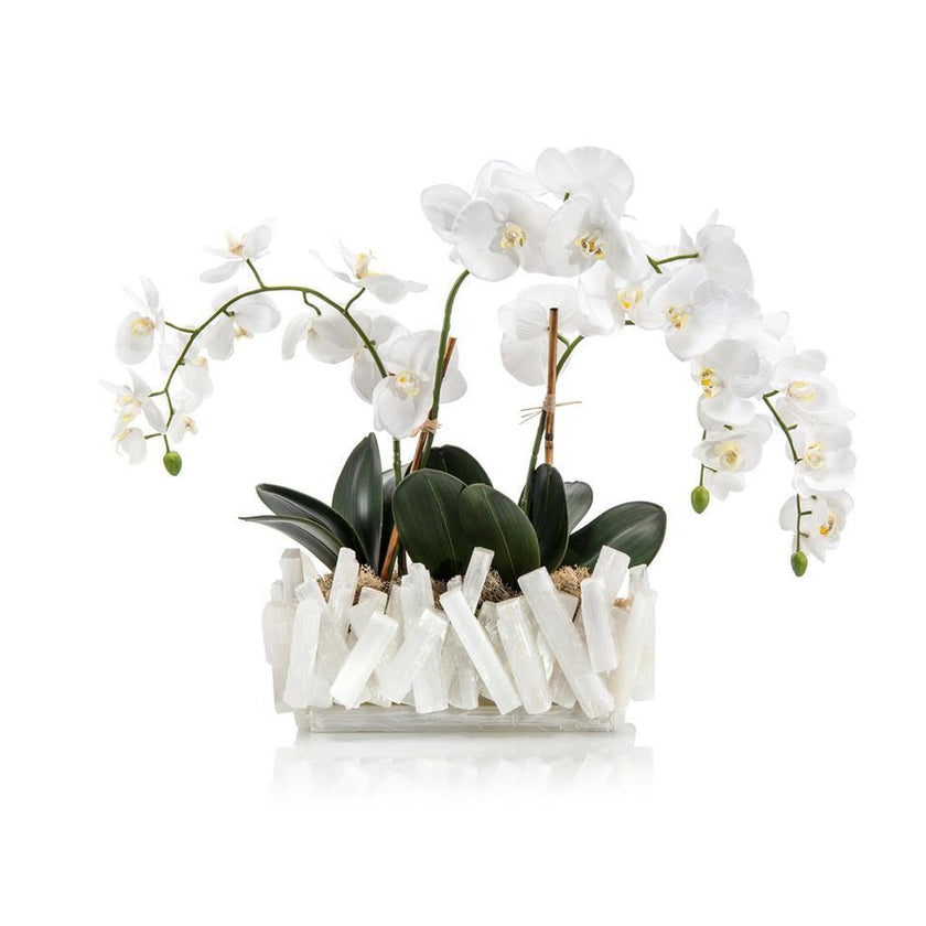 John Richard Decor Selenite Orchids