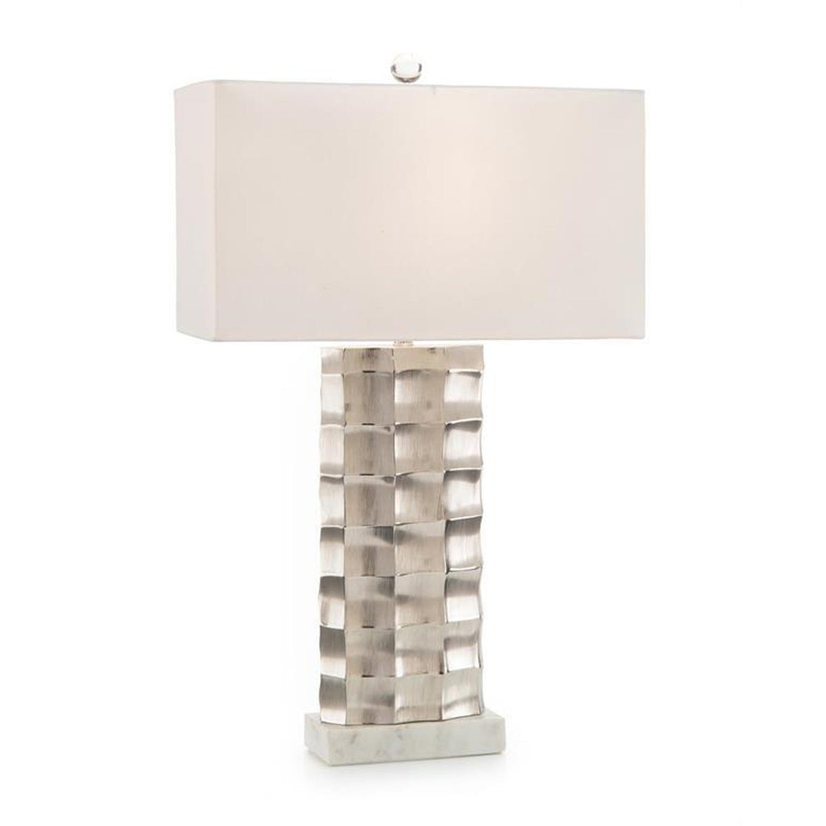 John Richard Chiseled and Polished Nickel Table Lamp