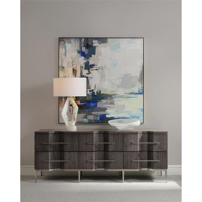 John Richard Abstract Alabaster Table Lamp