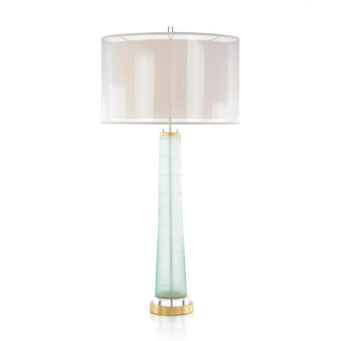 John Richard Pale Aqua and Gold Table Lamp