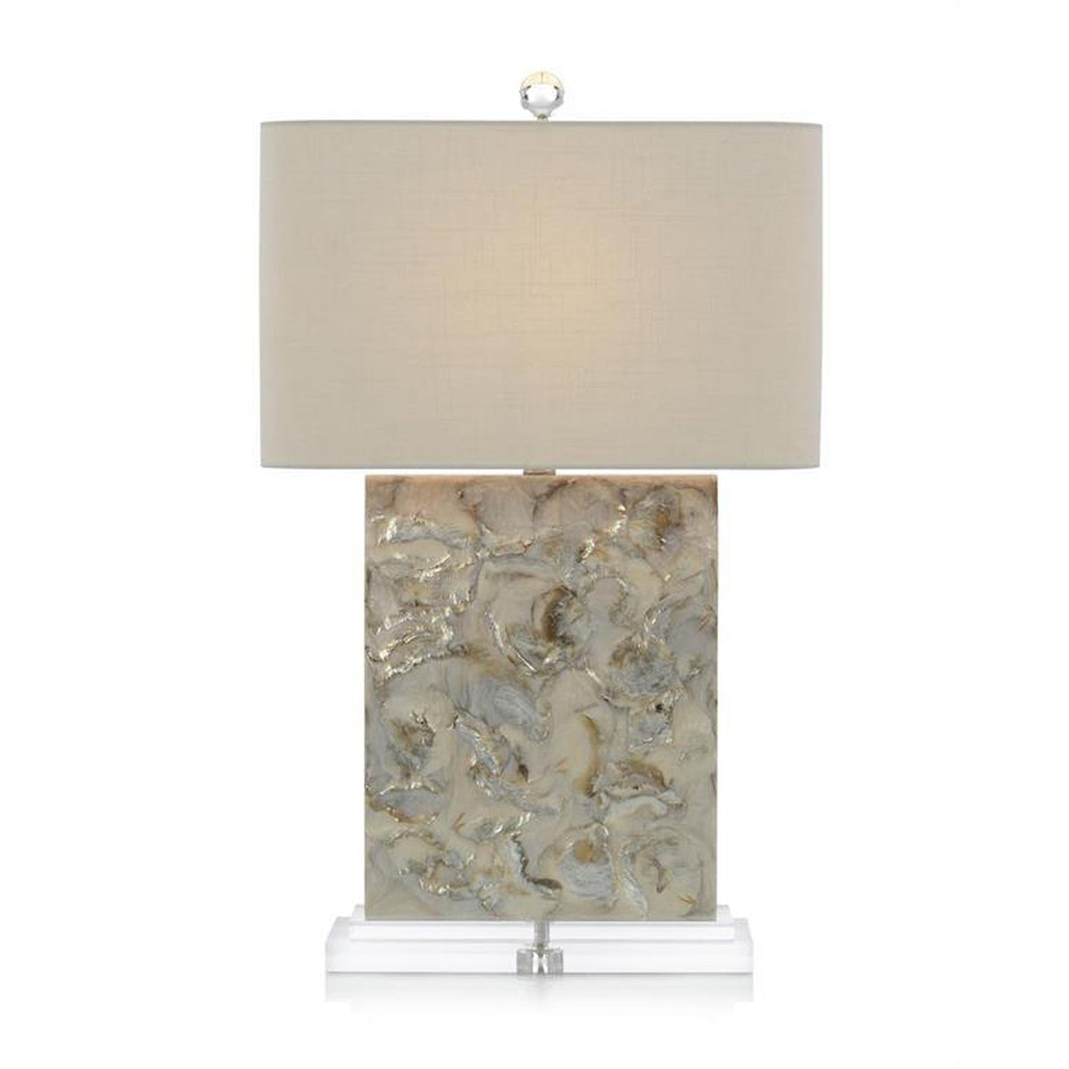 John Richard Creamy White and Sultry Grey Table Lamp