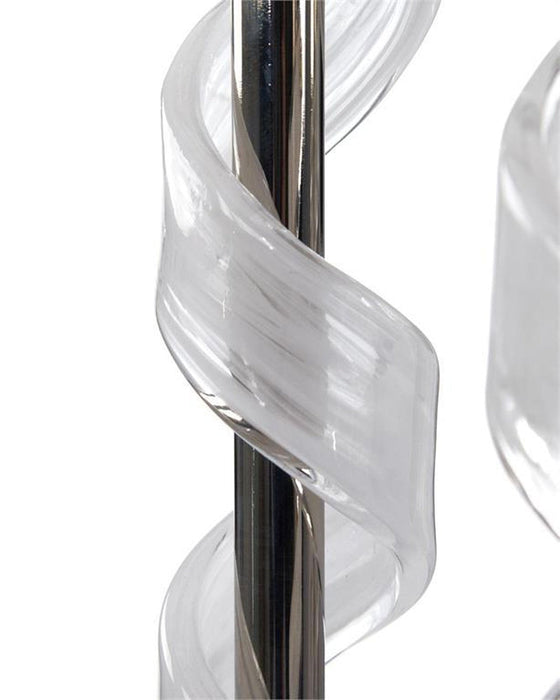 John Richard Floor Lamp with Frosted Glass Swirls